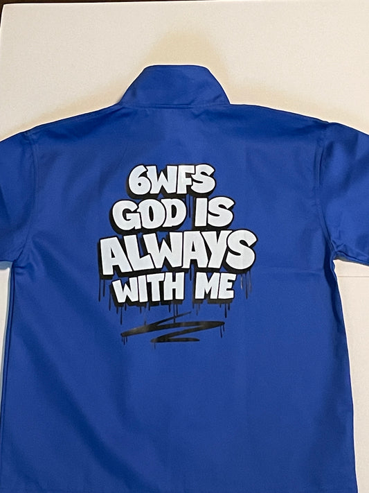 God is Always with me -ZIPPER SHIRTS (ROYAL BLUE & ONYX)