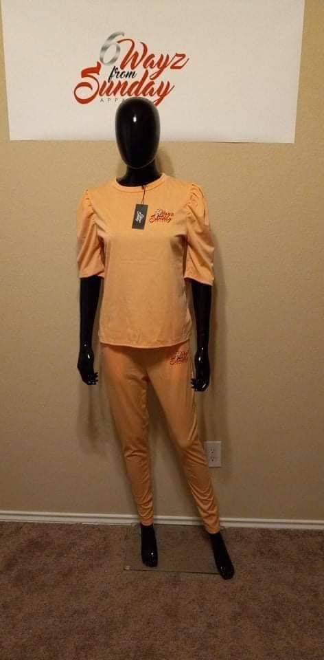 Peach Ladies pants suit